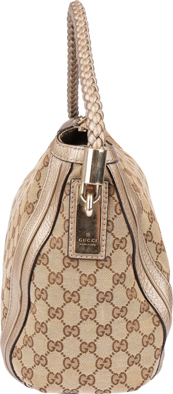 Gucci GG Monogram Bamboo Handbag Bruin