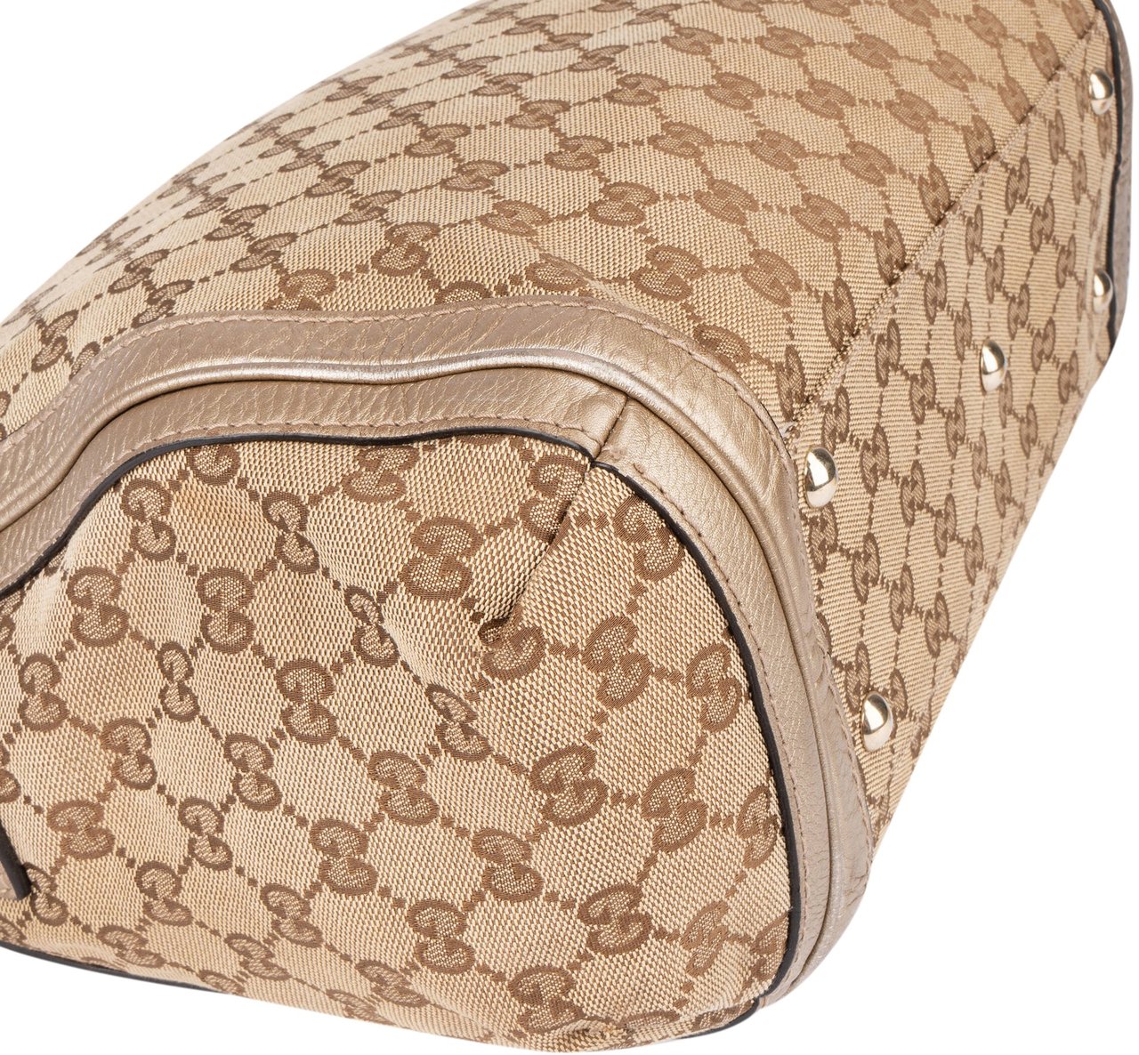 Gucci GG Monogram Bamboo Handbag Bruin