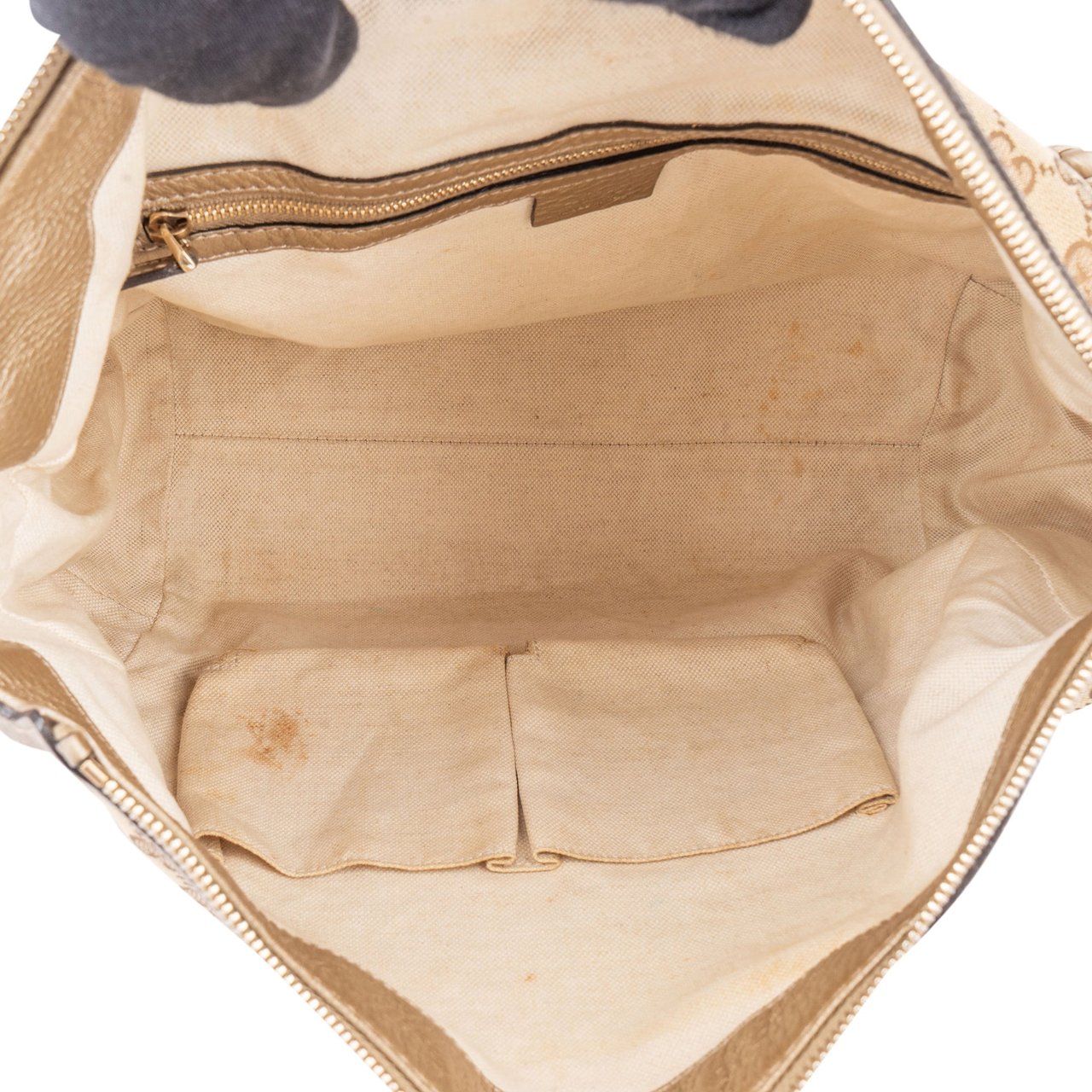 Gucci GG Monogram Bamboo Handbag Bruin