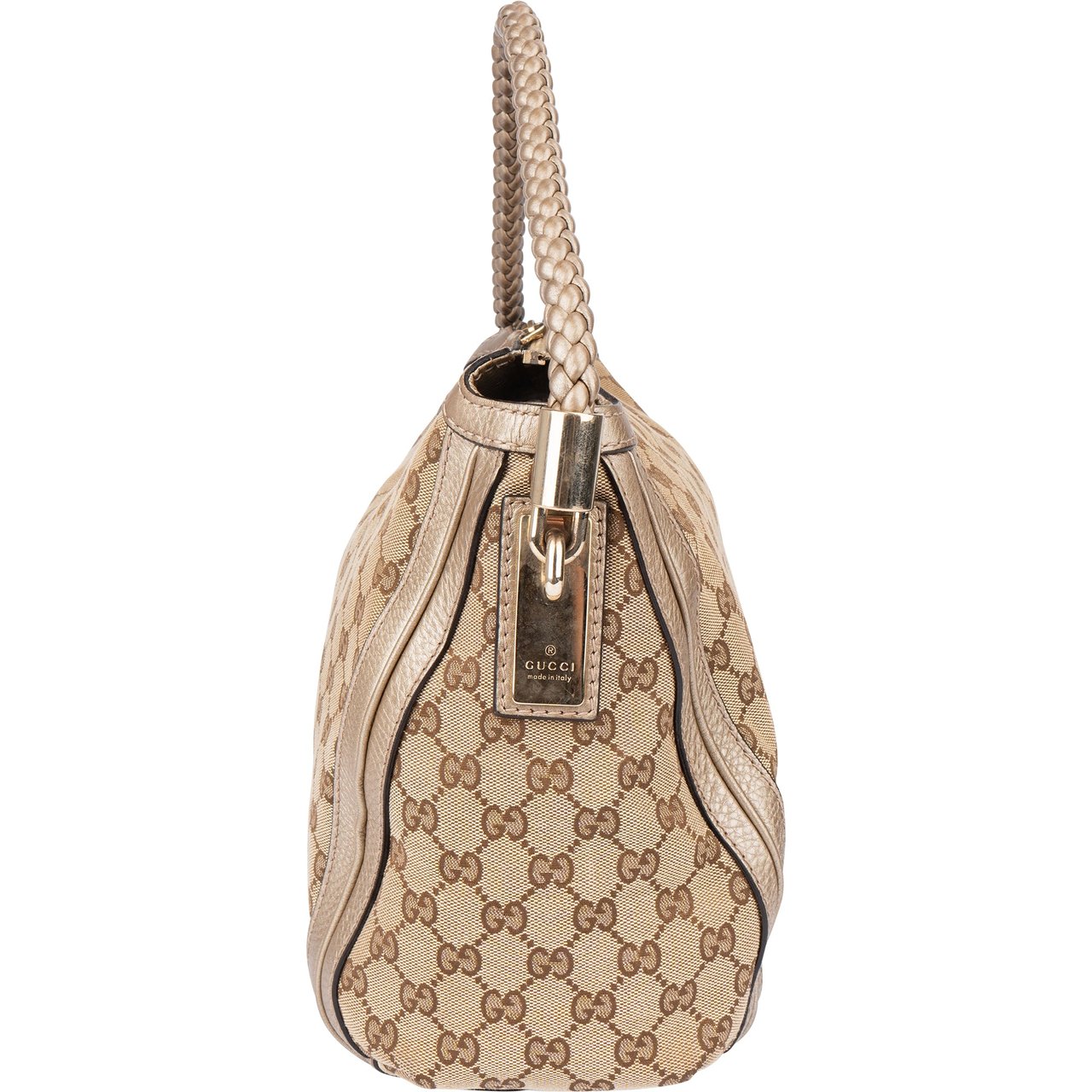 Gucci Gucci GG Monogram Bamboo Handbag Bruin