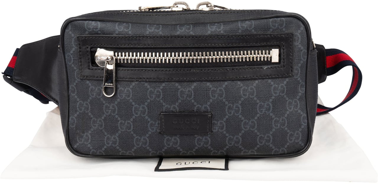 Gucci Gucci GG Web Monogram Bumbag Zwart