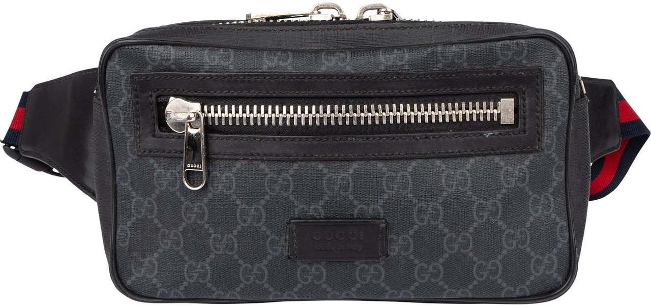 Gucci Gucci GG Web Monogram Bumbag Zwart