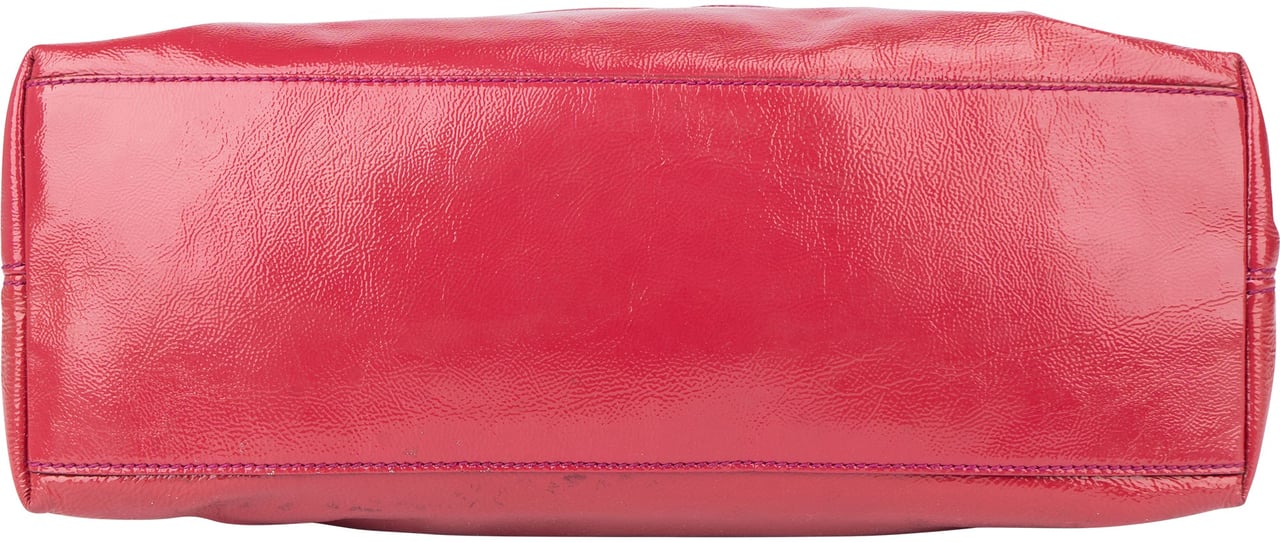 Gucci Gucci Pink Patent Leather GG Soho Shoulder Bag Roze