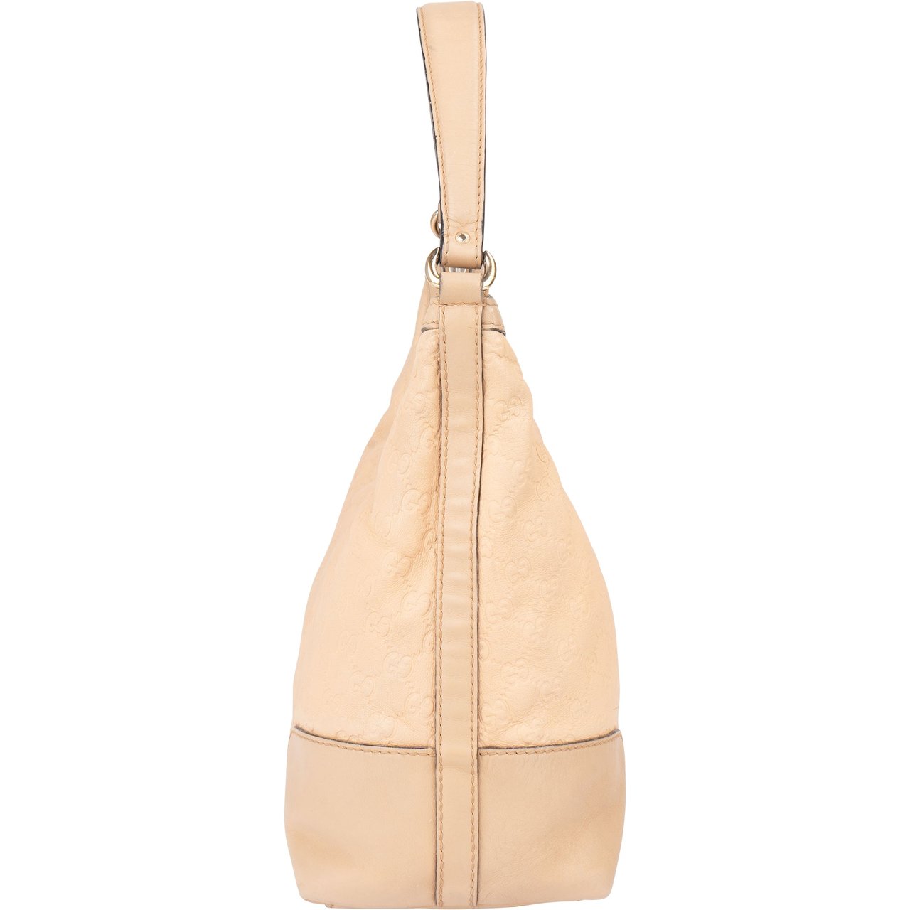 Gucci Gucci Leather GG New Britt Hobo Bag Beige