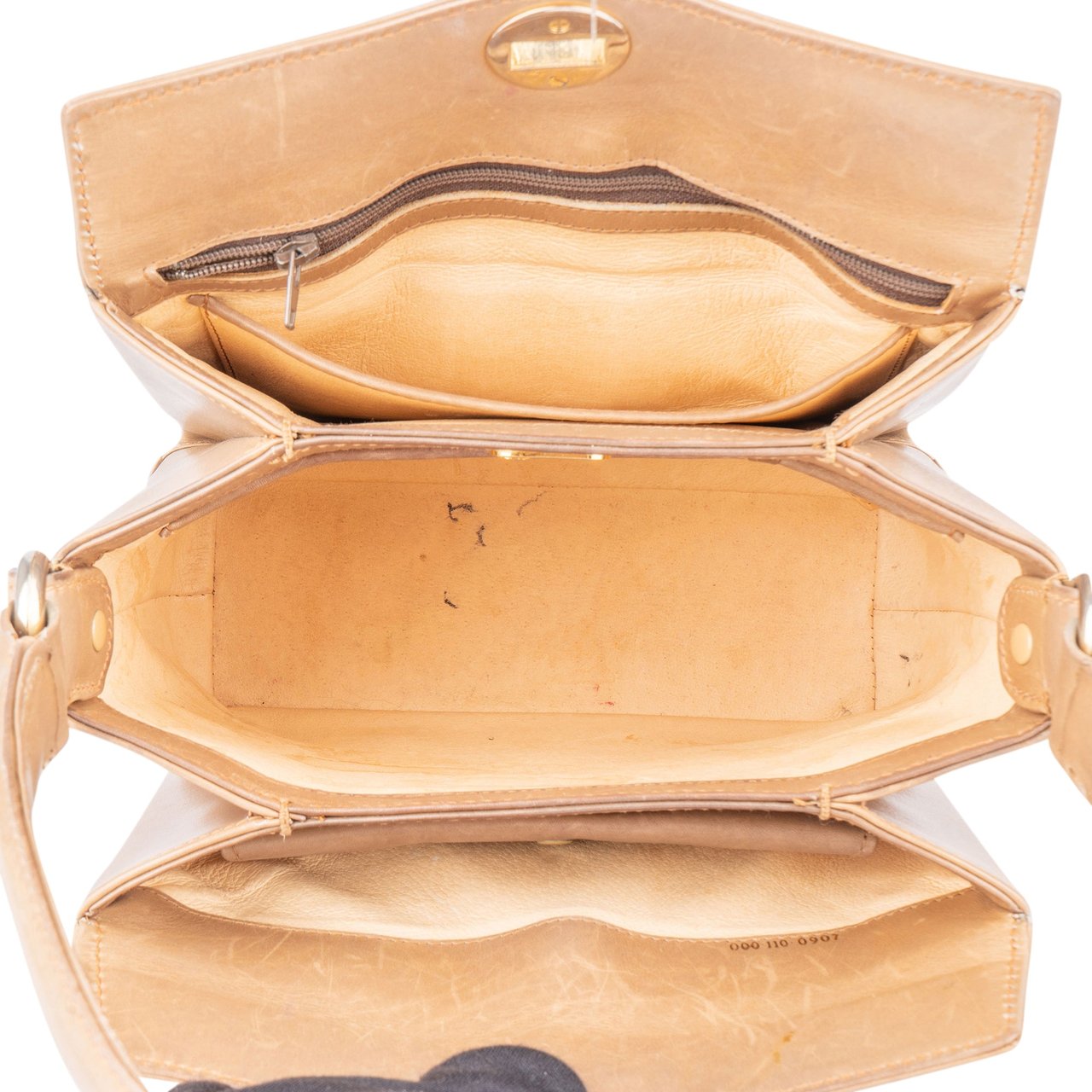 Gucci Gucci Classic Leather Turnlock Handbag Bruin