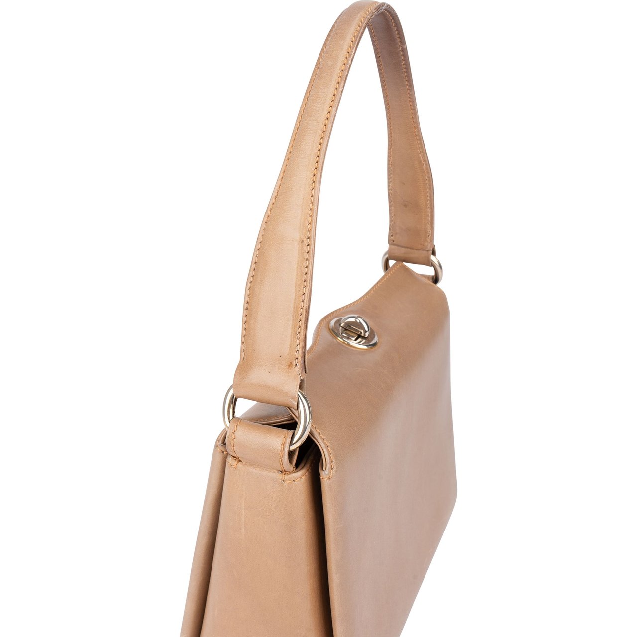 Gucci Gucci Classic Leather Turnlock Handbag Bruin