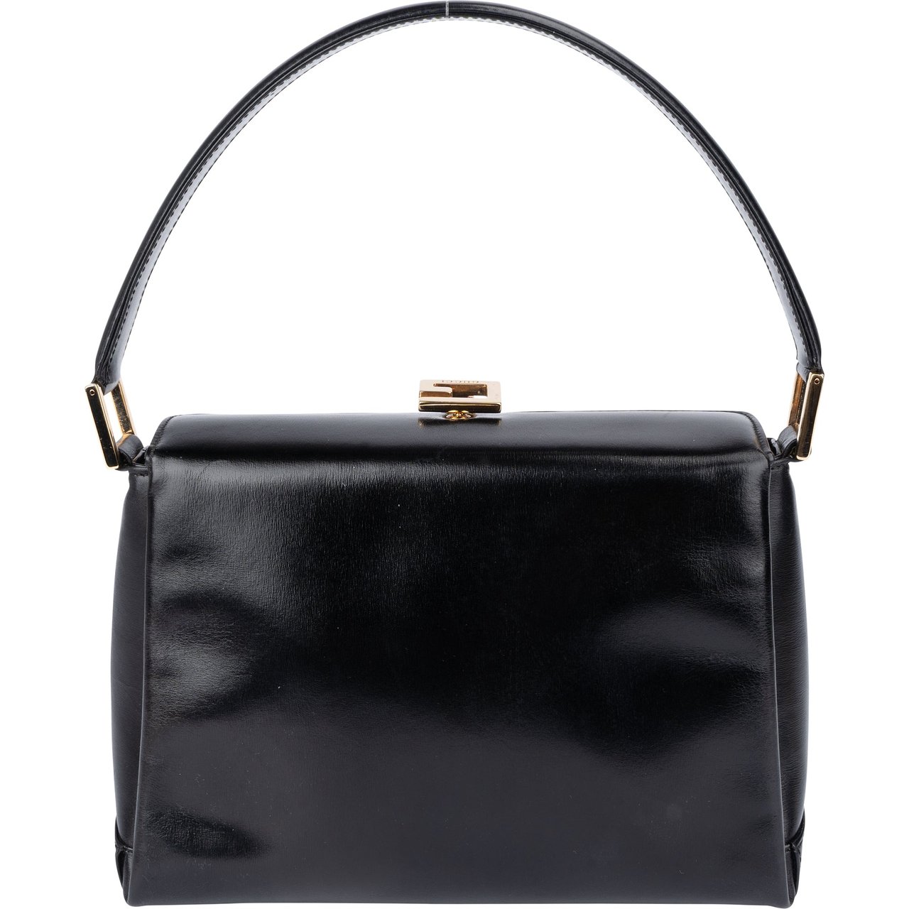 Gucci Gucci Classic Leather G Lock Handbag Zwart