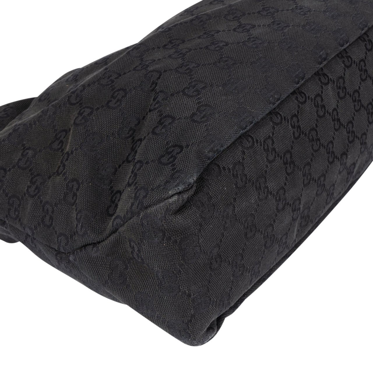 Gucci Gucci GG Monogram Horsebit Handbag Zwart