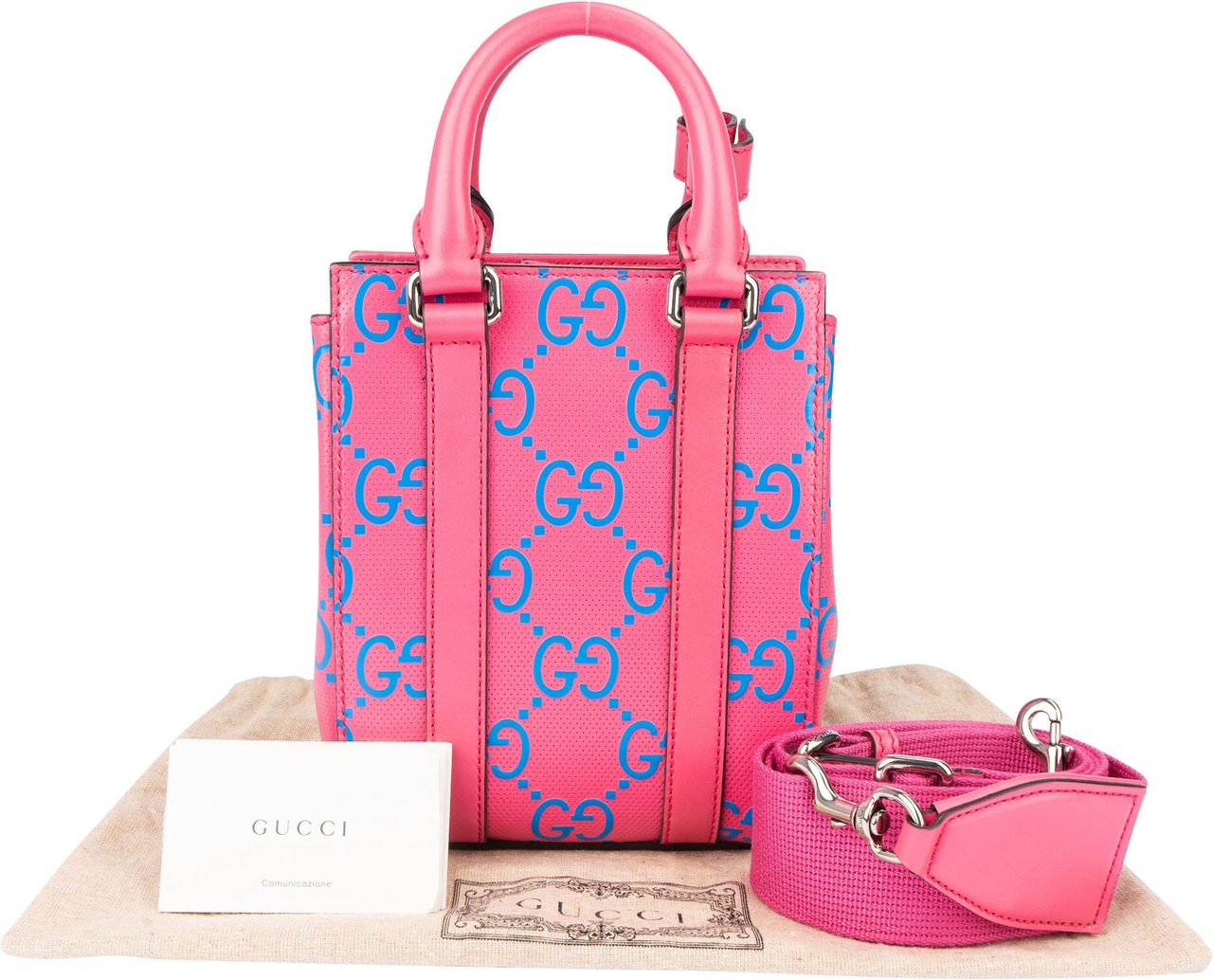 Gucci Gucci GG Tennis Monogram Mini Handbag Roze