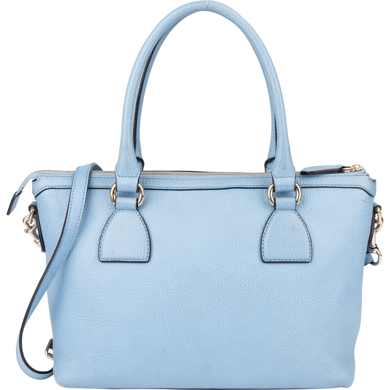 Gucci Gucci Blue Leather Charmy Handbag Blauw