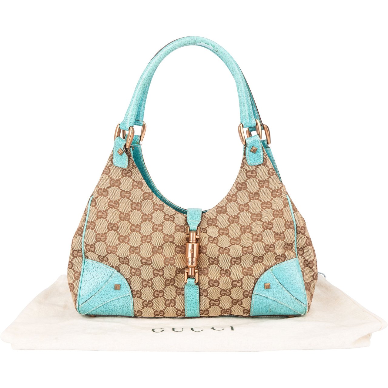 Gucci Gucci GG Monogram Jackie Handbag Bruin