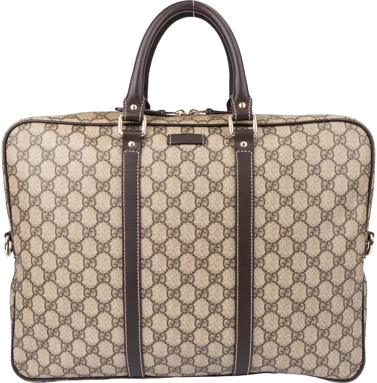 Gucci Gucci Classic GG Monogram Business Handbag Bruin