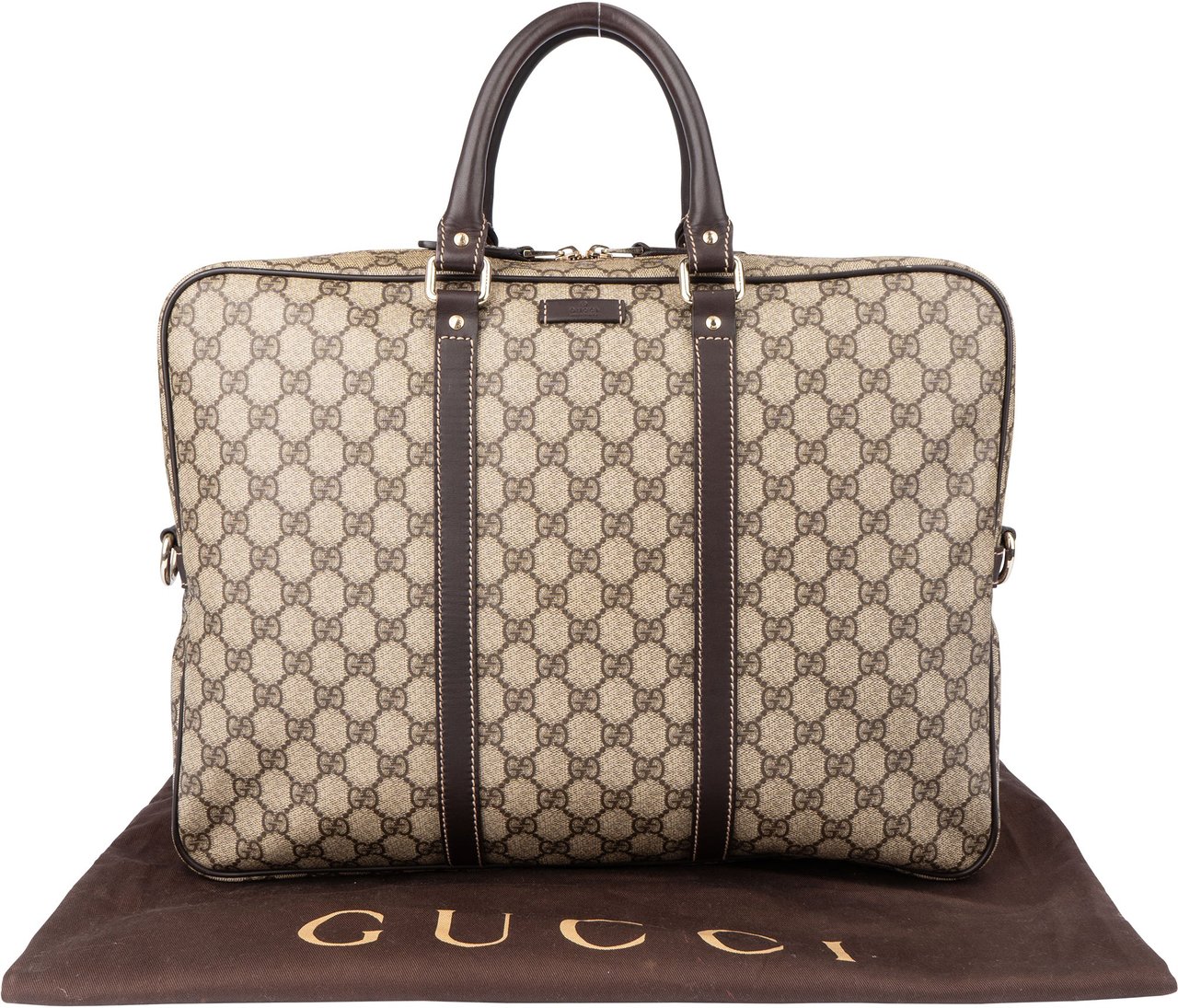 Gucci Classic GG Monogram Business Handbag Bruin