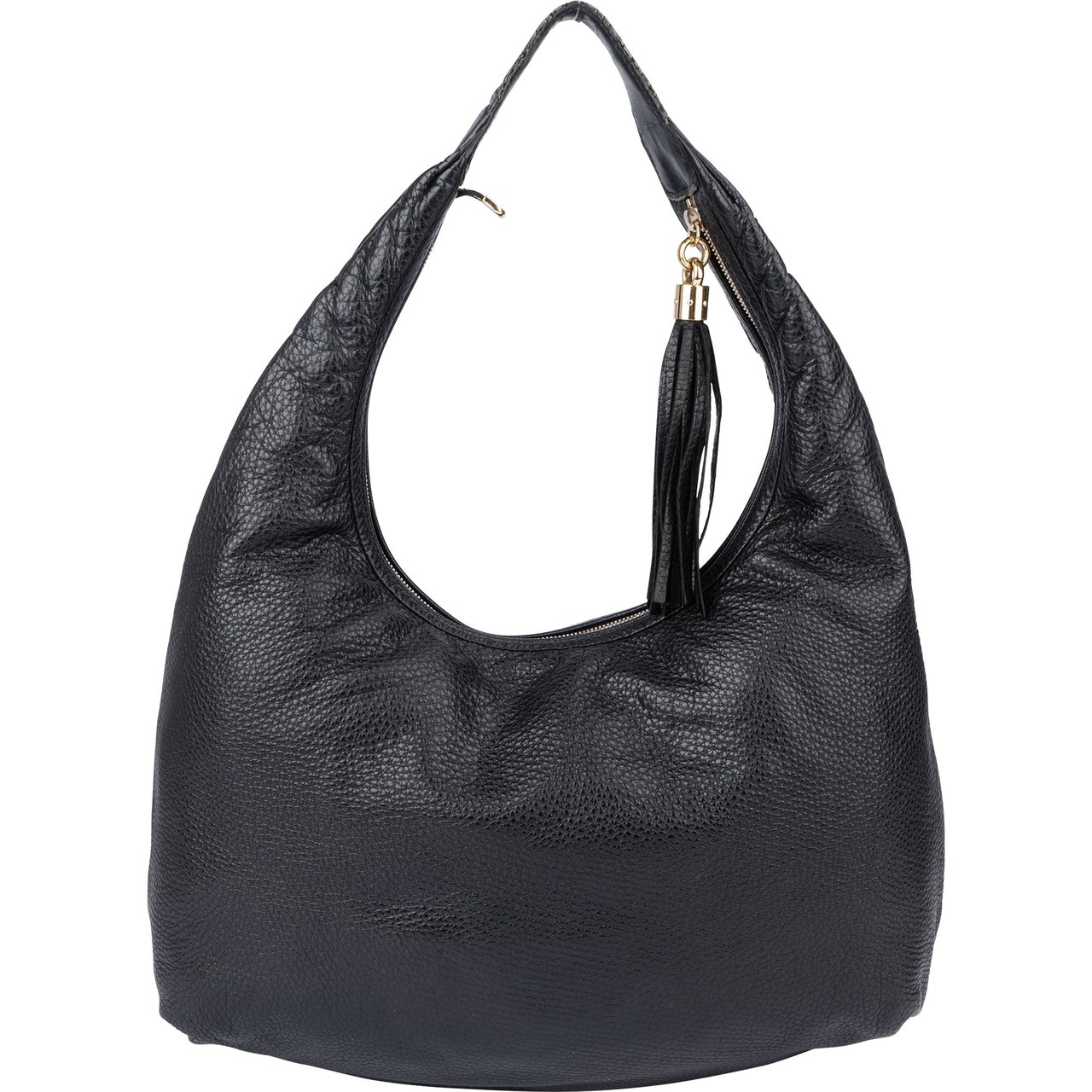 Gucci Gucci Leather GG Big Soho Hobo Bag Zwart