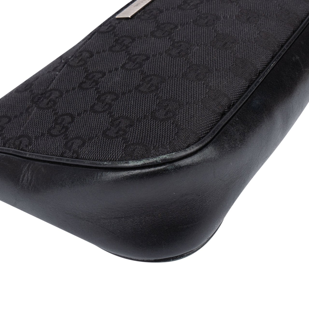 Gucci Gucci GG Monogram Bamboo Handbag Zwart