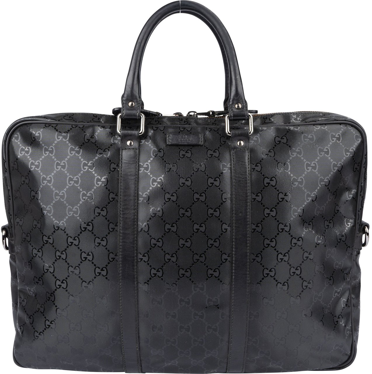 Gucci Gucci Imprime GG Monogram Business Handbag Zwart