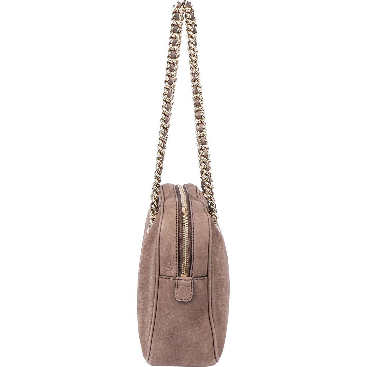 Gucci Gucci Brown Nubuk Leather GG Soho Shoulder Bag Divers