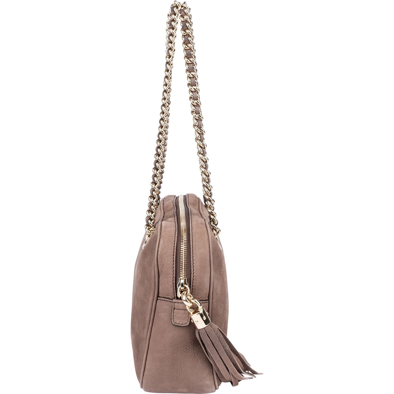 Gucci Gucci Brown Nubuk Leather GG Soho Shoulder Bag Divers