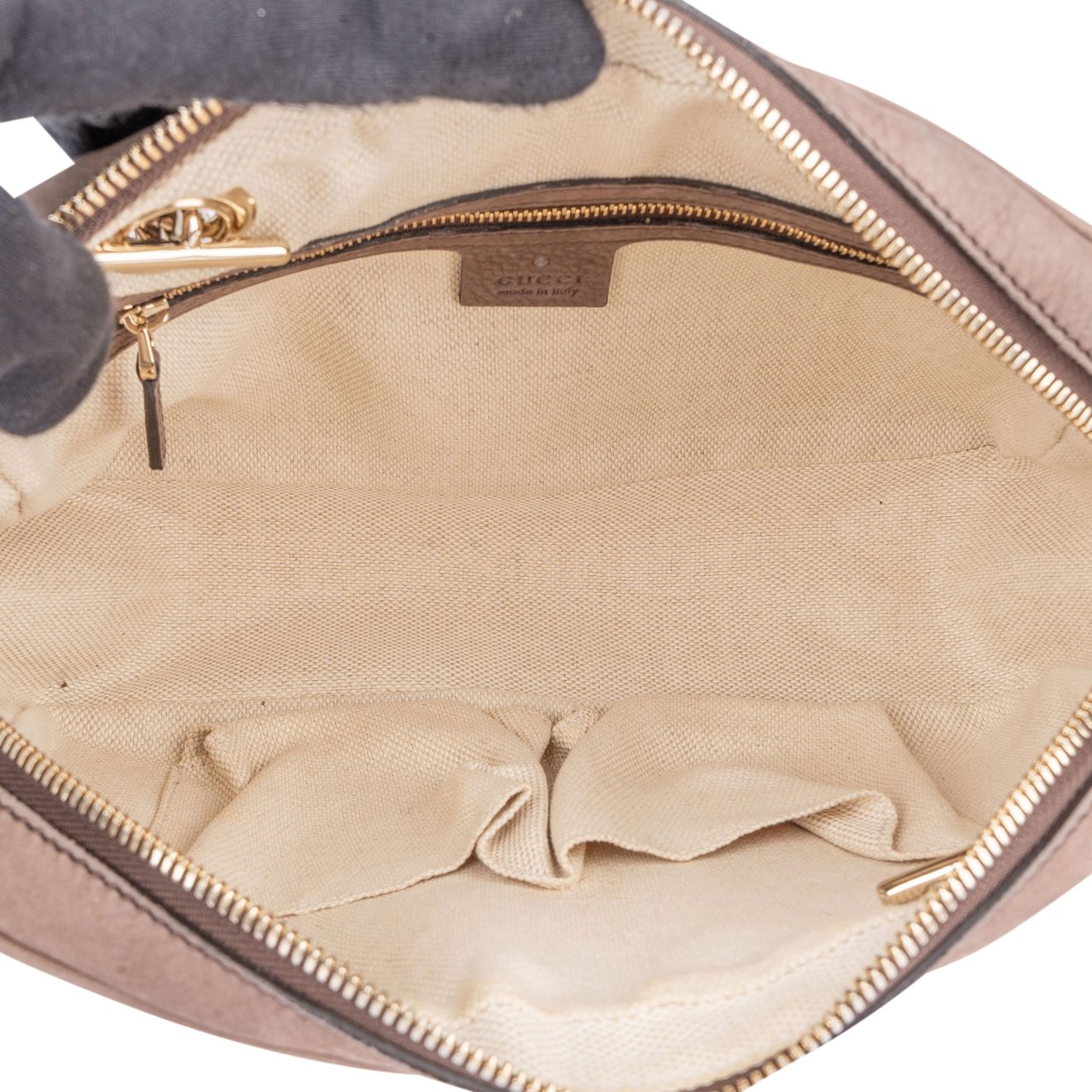 Gucci Gucci Brown Nubuk Leather GG Soho Shoulder Bag Divers