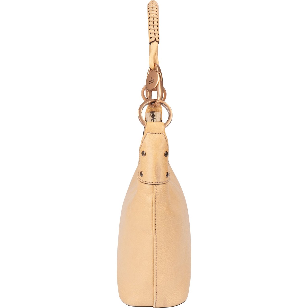 Gucci Gucci Classic Leather Hobo Bag Beige