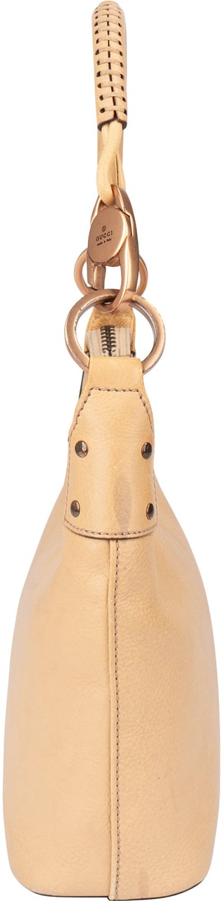 Gucci Classic Leather Hobo Bag Beige