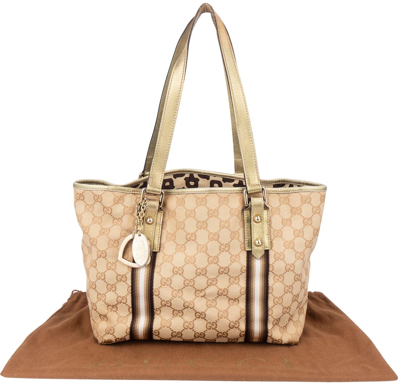 Gucci Gucci GG Monogram Jolicoeur Handbag Beige