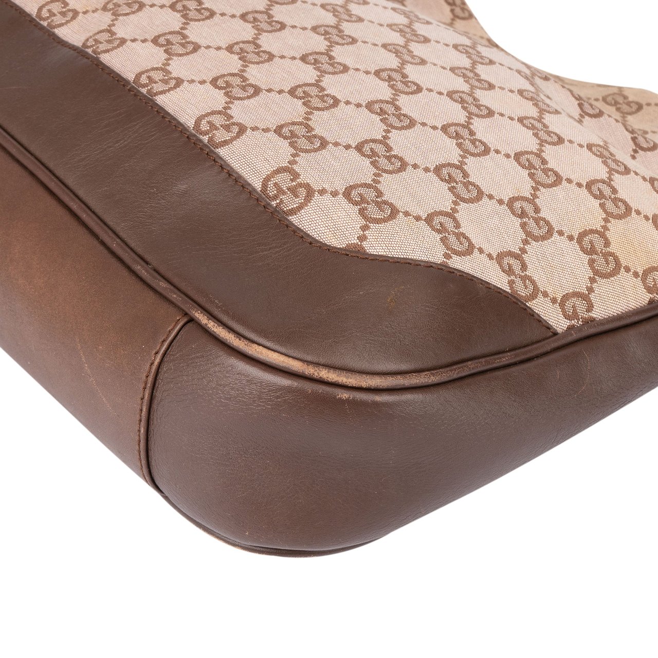 Gucci Gucci GG Monogram Bamboo Handbag Bruin