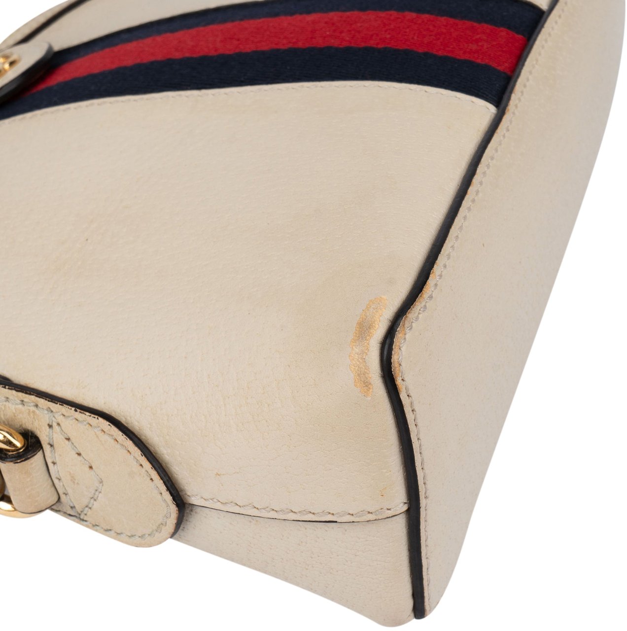 Gucci Gucci White Leather Ophidia Crossbody Bag Wit