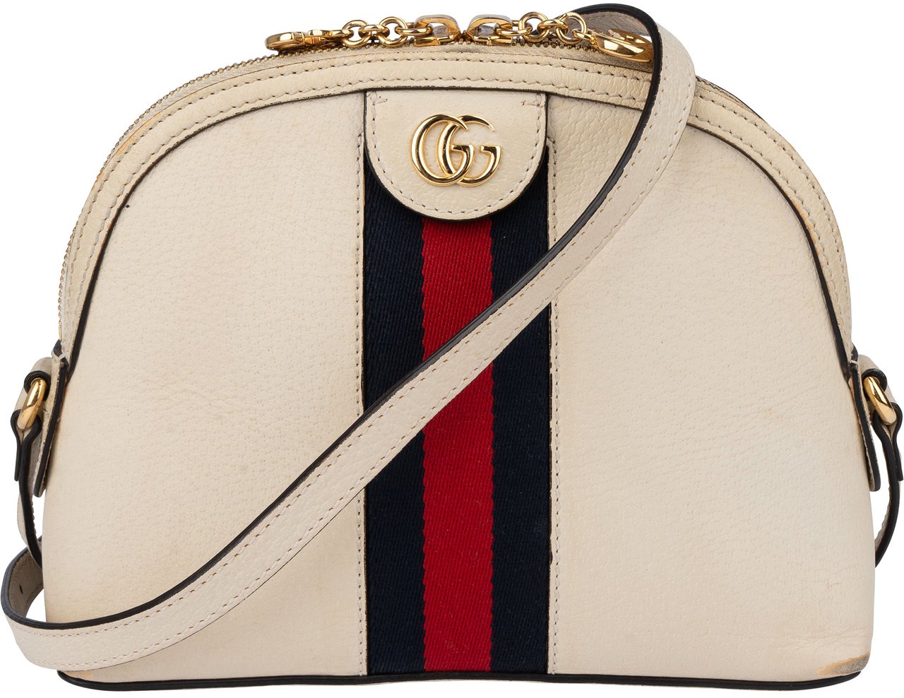 Gucci Gucci White Leather Ophidia Crossbody Bag Wit