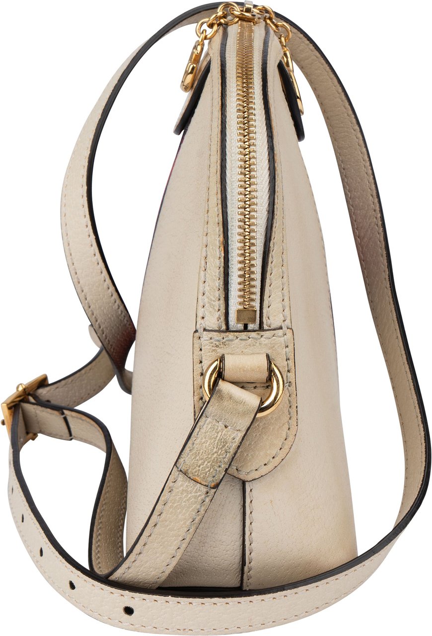 Gucci Gucci White Leather Ophidia Crossbody Bag Wit