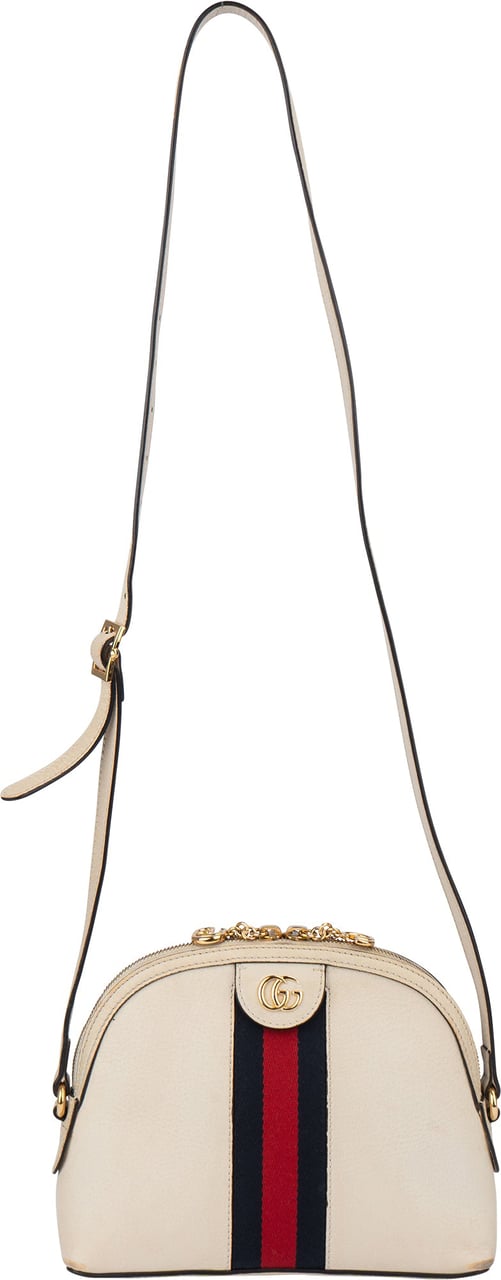 Gucci Gucci White Leather Ophidia Crossbody Bag Wit
