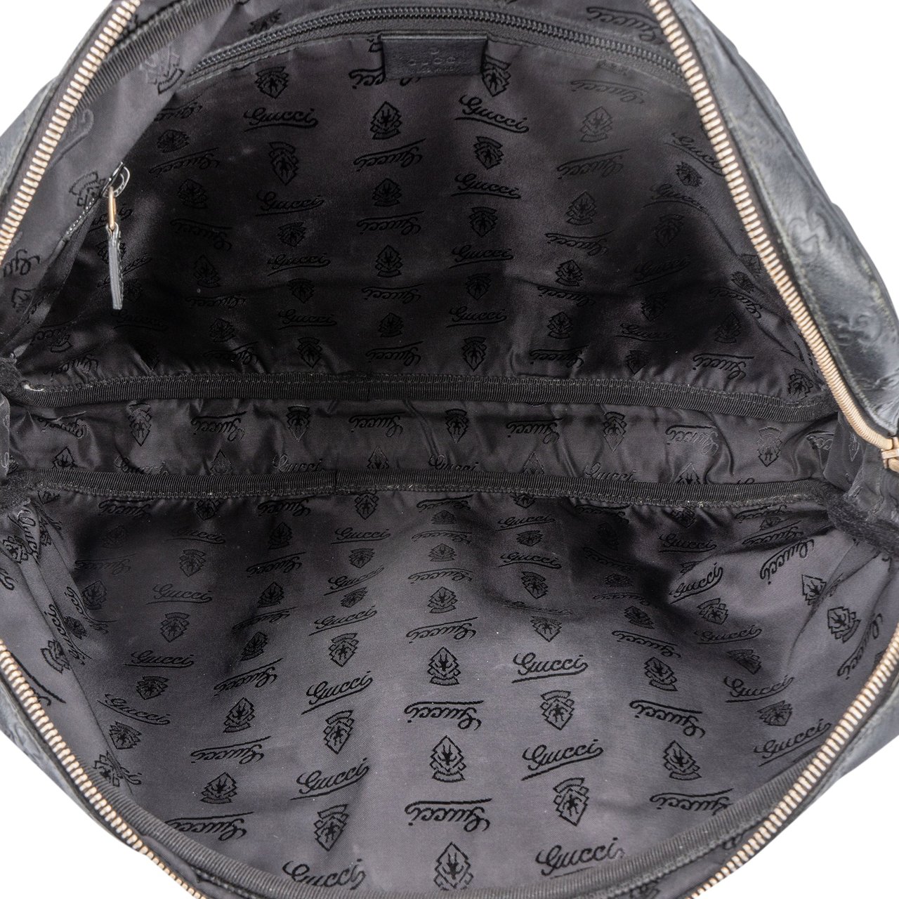 Gucci Gucci Leather GG Monogram Business Handbag Zwart