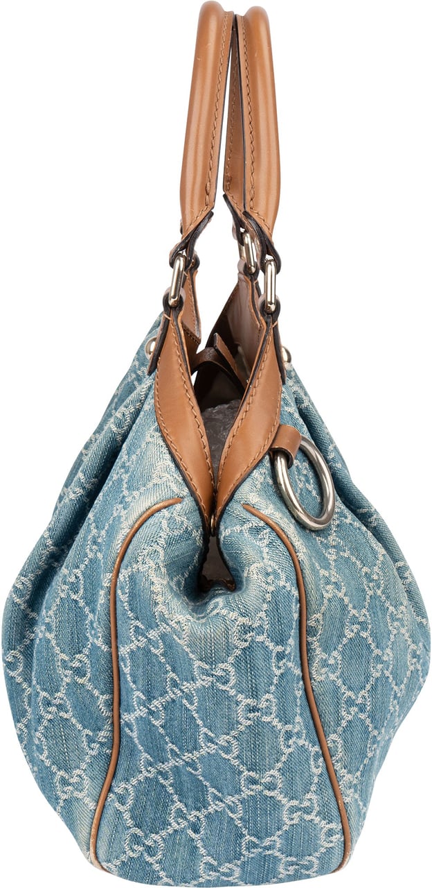 Gucci Gucci Denim GG Monogram Sukey Handbag Blauw