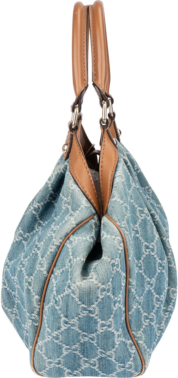Gucci Gucci Denim GG Monogram Sukey Handbag Blauw