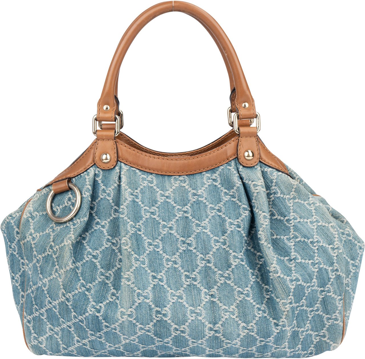 Gucci Gucci Denim GG Monogram Sukey Handbag Blauw
