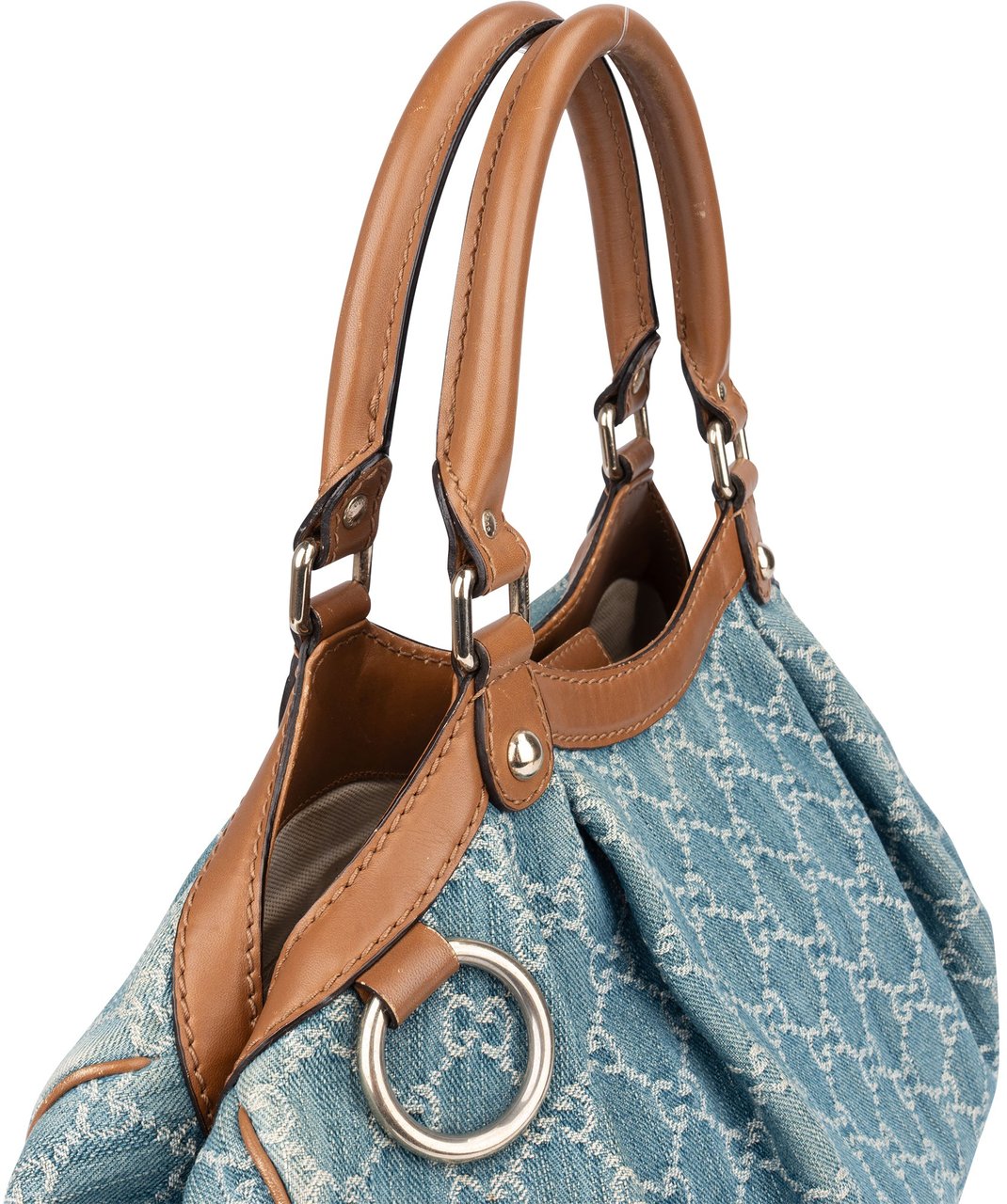 Gucci Gucci Denim GG Monogram Sukey Handbag Blauw