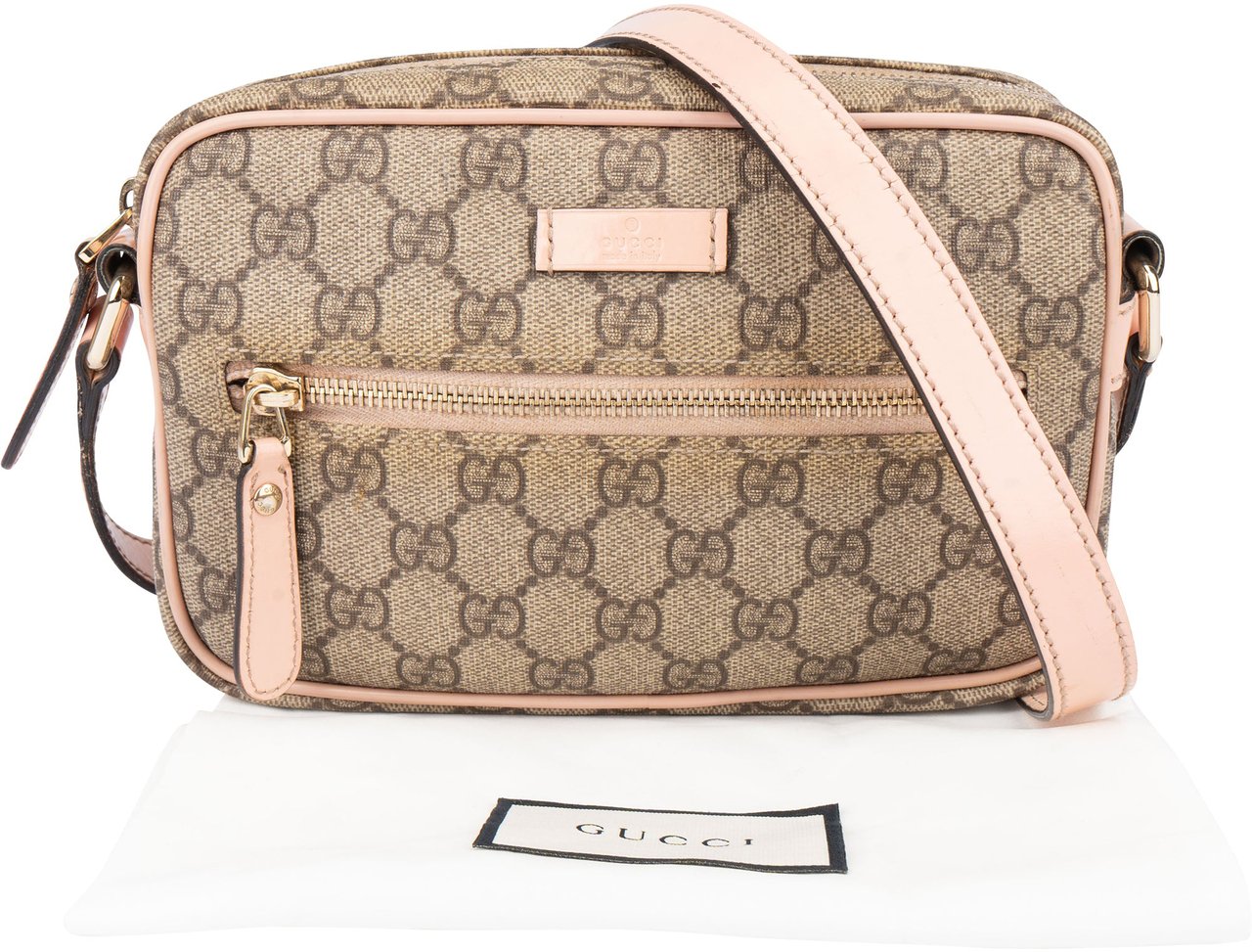 Gucci Gucci GG Supreme Monogram Crossbody Bag Bruin