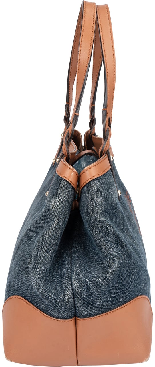 Gucci Gucci Denim Craft Handbag Blauw