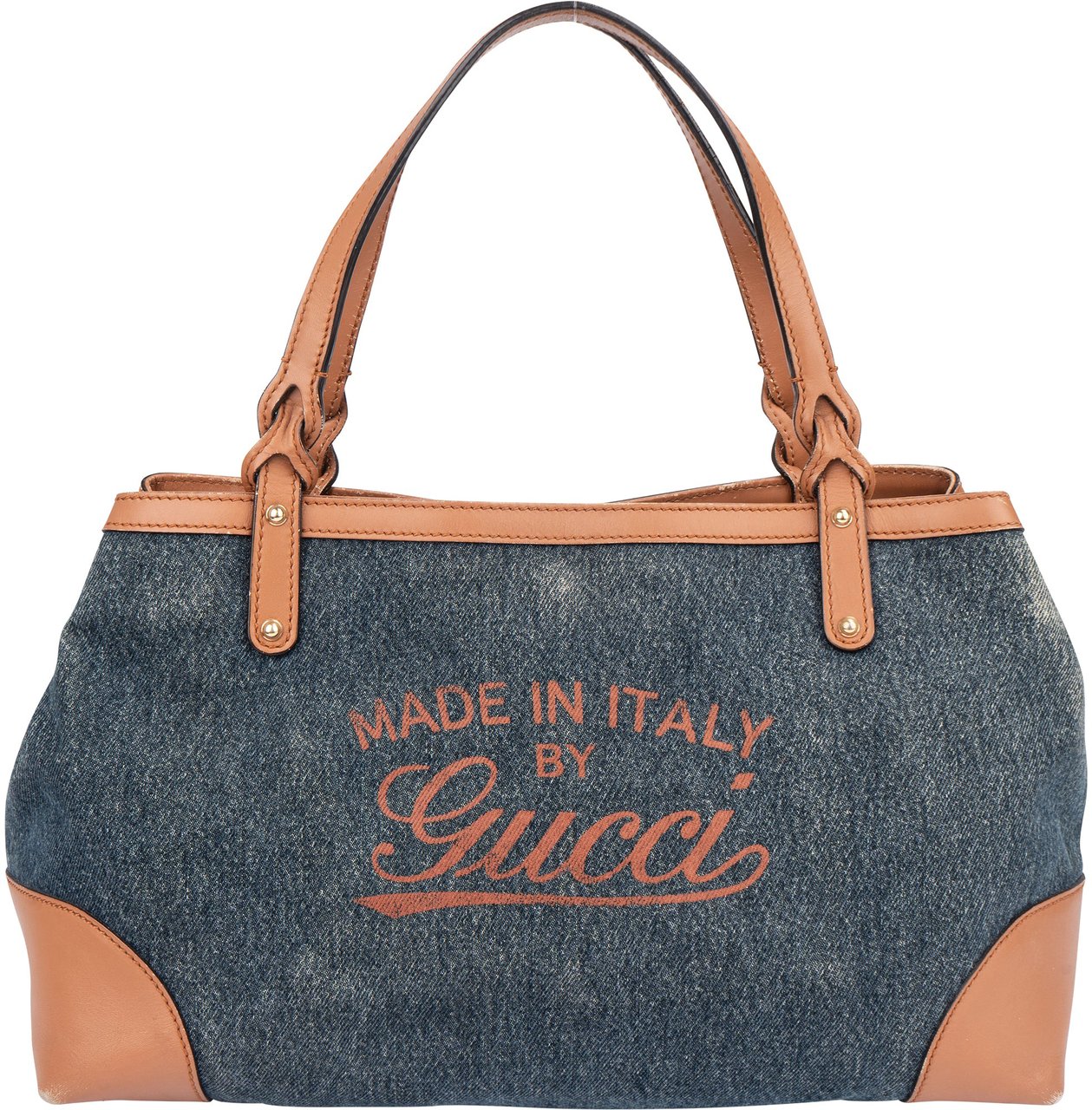 Gucci Gucci Denim Craft Handbag Blauw
