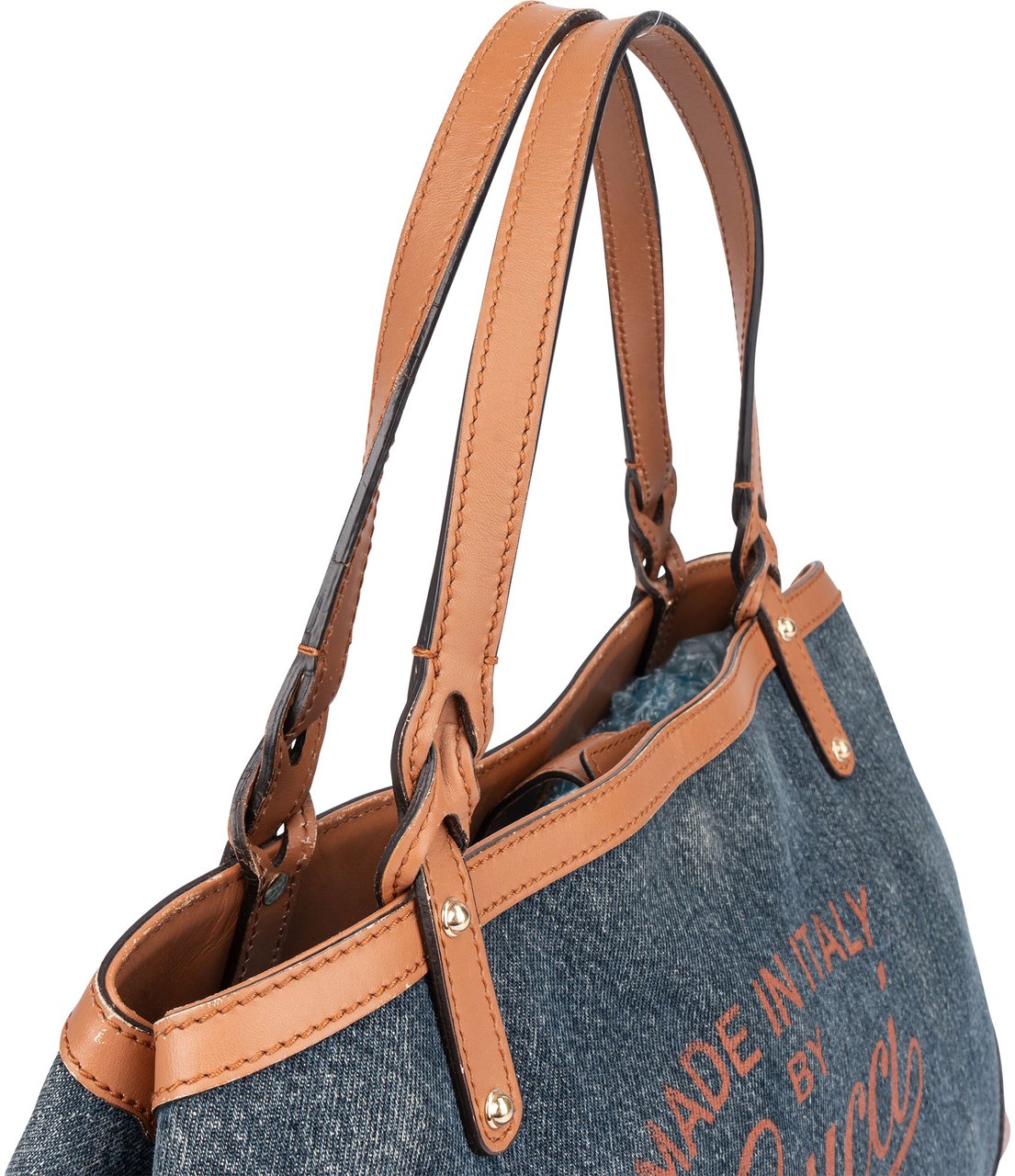 Gucci Gucci Denim Craft Handbag Blauw
