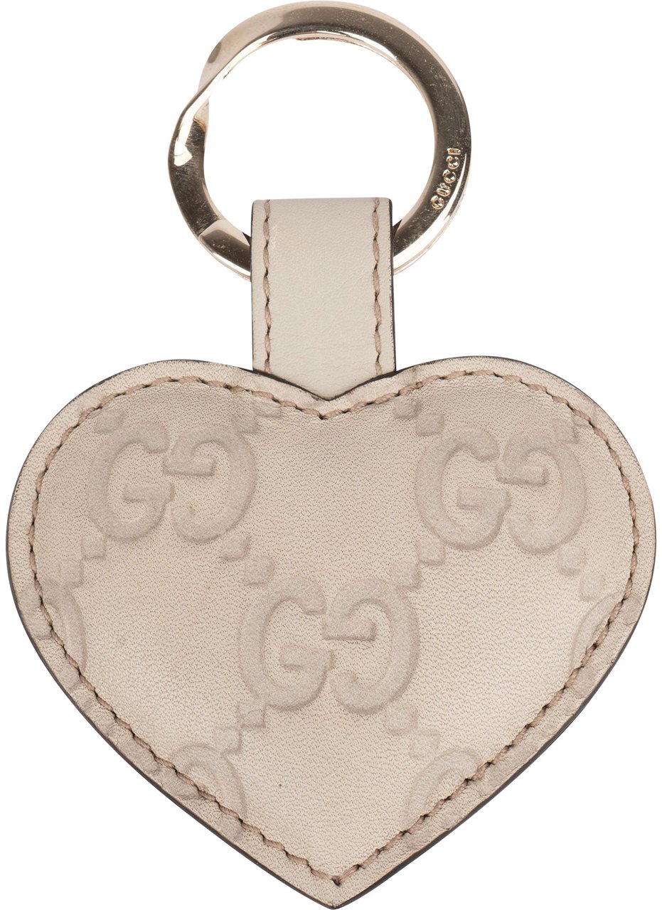 Gucci Gucci Leather GG Monogram Heart Pendant Wit