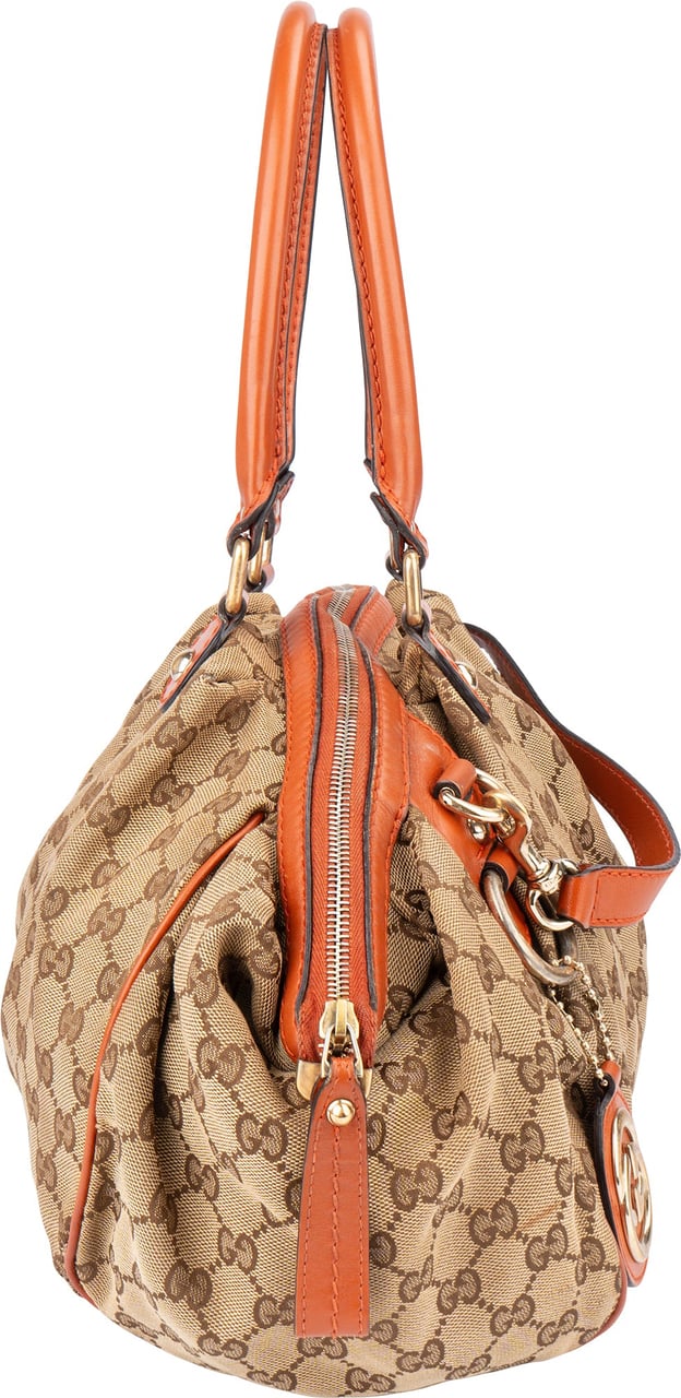 Gucci Gucci GG Monogram Sukey Handbag Bruin