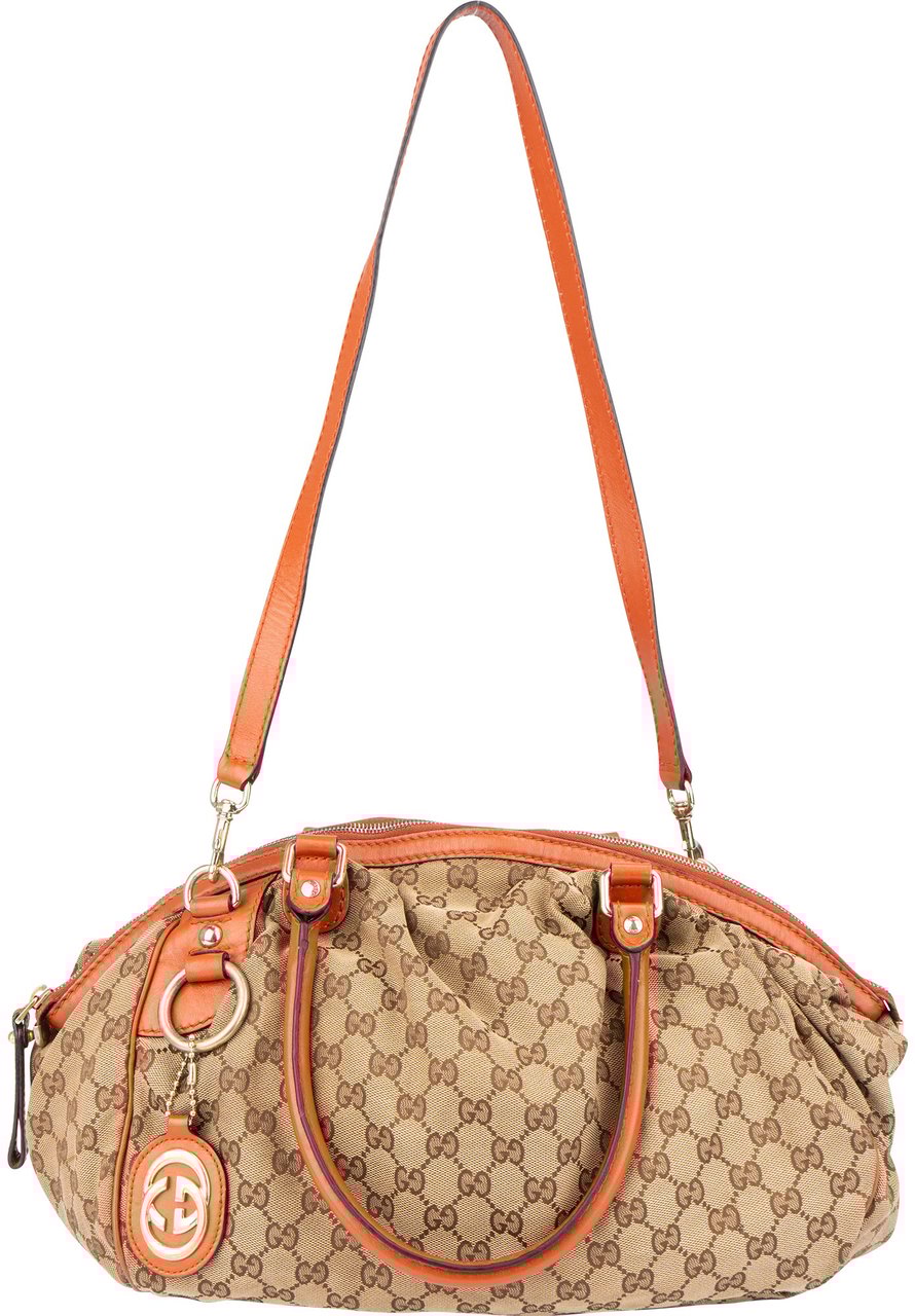 Gucci Gucci GG Monogram Sukey Handbag Bruin
