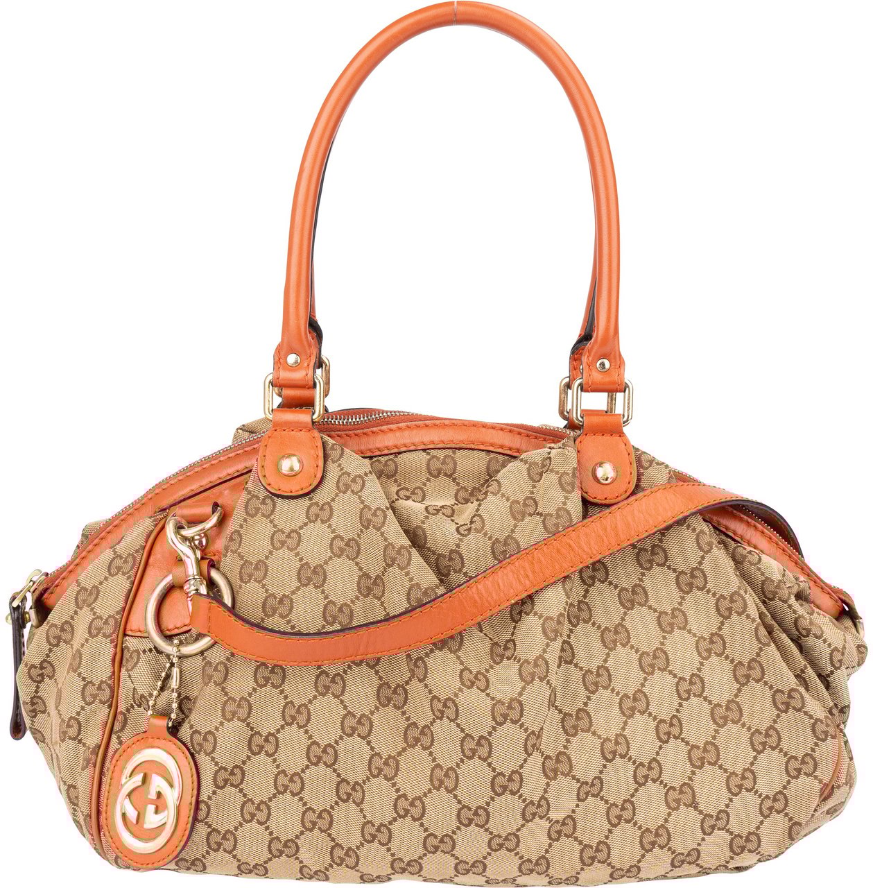 Gucci Gucci GG Monogram Sukey Handbag Bruin