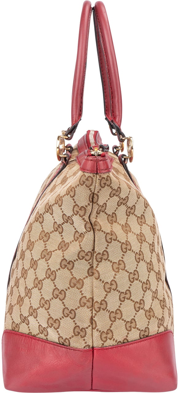 Gucci GG Monogram Twin Heart Handbag Bruin