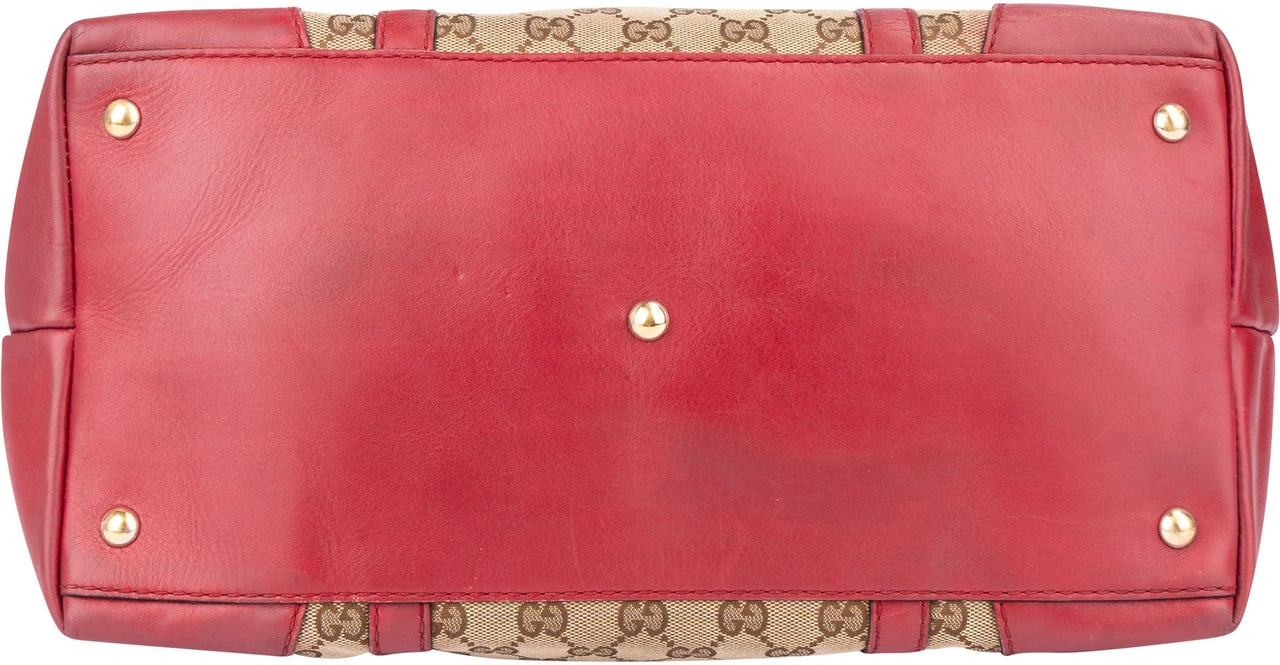 Gucci Gucci GG Monogram Twin Heart Handbag Bruin