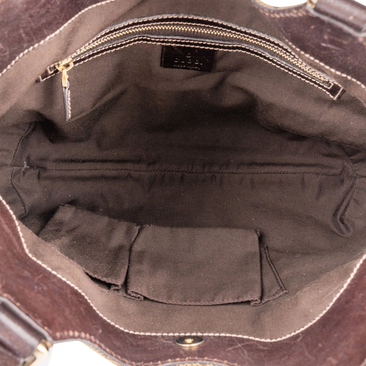 Gucci Gucci GG Monogram Central Handbag Bruin