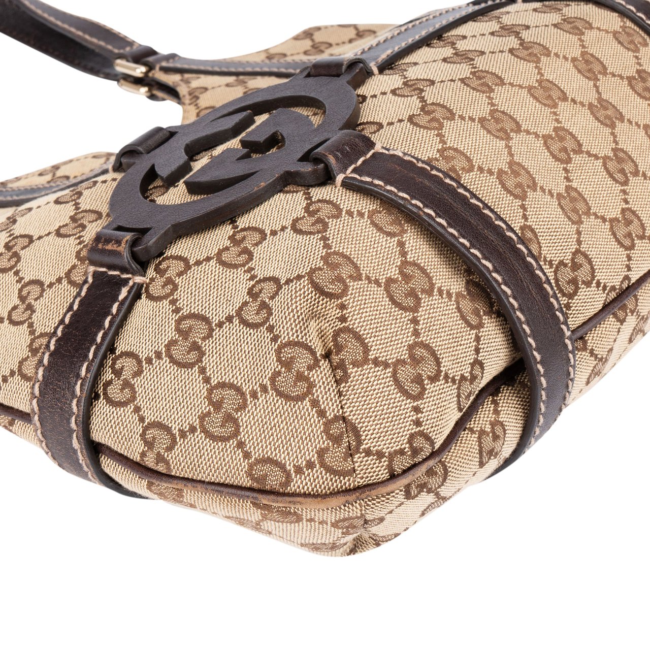 Gucci Gucci GG Monogram Central Handbag Bruin
