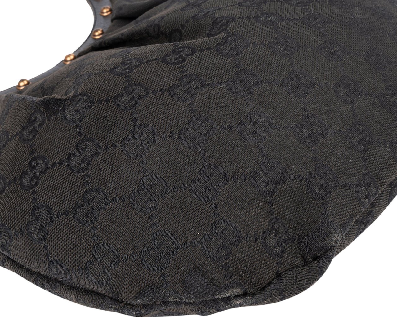 Gucci Gucci GG Monogram Bamboo Handbag Zwart