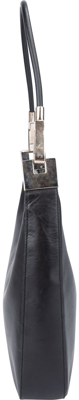 Gucci Gucci Classic Black Leather Shoulder Bag Zwart